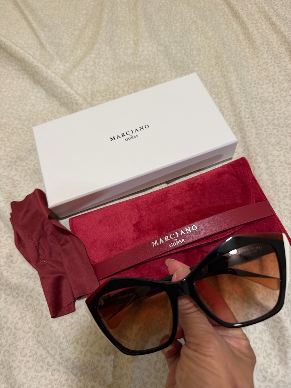 Marciano Black Sunglasses with Brown Gradient Lenses